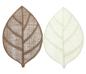 Preview: 4x Platzmatte "Blatt" aus Jute, beige + braun, 30x45 cm, Platzset, Tischset