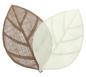 Preview: 4x Platzmatte "Blatt" aus Jute, beige + braun, 30x45 cm, Platzset, Tischset