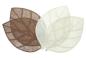Preview: 4x Platzmatte "Blatt" aus Jute, beige + braun, 30x45 cm, Platzset, Tischset