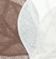 Preview: 4x Platzmatte "Blatt" aus Jute, beige + braun, 30x45 cm, Platzset, Tischset