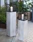 Preview: 2x Windlichtsäule "Modern Shabby" aus Holz, Metall & Glas, 60 + 78 cm hoch, Kerzenhalter, Kerzenständer, Dekosäule für Wohnzimmer, Holzsäule mit Kerzenglas
