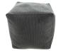 Preview: Sitzpouf "Grey" 40x40 cm, Bezug aus Feincord in grau, Sitzwürfel, Hocker, Sitzkissen