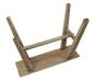Preview: Hocker "Used Look" aus recyceltem Holz, Holzbank rustikal, Blumenständer, Blumenhocker, Gartendeko, Sitzhocker, Fußhocker