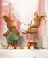 Preview: 2x Dekofigur "Hase mit Osterei" aus Terracotta, 26 cm hoch, Osterhase, Osterdeko, Gartendeko für Draußen