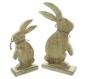 Preview: 2x Dekofigur "Osterhase" aus Mango Holz, 20 + 26 cm hoch, Osterdeko, Holzdeko, Osterfigur