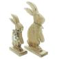 Preview: 2x Dekofigur "Osterhase" aus Mango Holz, 20 + 26 cm hoch, Osterdeko, Holzdeko, Osterfigur