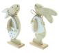 Preview: 2x Dekofigur "Hase" aus recyceltem Holz, 24 cm hoch, Osterhase, Osterdeko, Holzdeko, Osterfigur