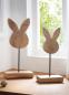 Preview: 2x Osterdeko "Hase" aus Mango Holz, 25 + 29 cm hoch, moderne Dekofigur, Osterhase, Silhouette, Skulptur