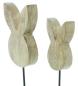 Preview: 2x Osterdeko "Hase" aus Mango Holz, 25 + 29 cm hoch, moderne Dekofigur, Osterhase, Silhouette, Skulptur
