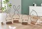 Preview: 4x Osterdeko "Modern" aus Metall, Holz & Jute, Dekofiguren Osterhase & Osterei, 13 - 22 cm hoch