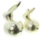 Preview: 2x Dekofigur "Gold-Hase" aus Porzellan gold, 12 + 15 cm hoch, Osterhase, Osterdeko, Osterfigur