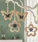 Preview: 4 Dekohänger "Schmetterling & Blume" aus MDF & Metall, Fensterdeko zum Aufhängen, Frühlingsdeko hängend