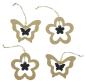 Preview: 4 Dekohänger "Schmetterling & Blume" aus MDF & Metall, Fensterdeko zum Aufhängen, Frühlingsdeko hängend