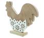 Preview: Dekofigur "Huhn" aus Mango Holz & Porzallan, weiß, 19 cm hoch, Osterdeko, Dekohuhn
