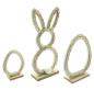 Preview: 3x Osterdeko "Natur" Dekofigur aus Holz & Seegras, 12 - 27 cm hoch, Osterhase & Ostereier