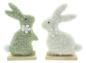 Preview: 2x Dekofigur "Häschen" aus Filz, Osterhase aus recyceltem PET, 23 cm hoch, Osterdeko, Osterfigur