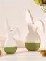 Preview: 2x Dekofigur Hase "Glossy" Osterhase aus Holz, glänzend lackiert, Osterdeko, Osterfigur