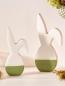 Preview: 2x Dekofigur Hase "Glossy" Osterhase aus Holz, glänzend lackiert, Osterdeko, Osterfigur