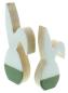 Preview: 2x Dekofigur Hase "Glossy" Osterhase aus Holz, glänzend lackiert, Osterdeko, Osterfigur