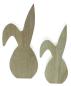 Preview: 2x Dekofigur Hase "Glossy" Osterhase aus Holz, glänzend lackiert, Osterdeko, Osterfigur