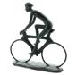 Preview: Dekofigur "Rennfahrer" aus Polyresin, mattschwarz, 24x25 cm, moderne Skulptur