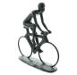 Preview: Dekofigur "Rennfahrer" aus Polyresin, mattschwarz, 24x25 cm, moderne Skulptur