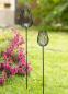 Preview: 2x Gartenstecker "Blüte" aus Metall, schwarz, mit Windlicht, Teelichthalter, Dekostecker, Gartendeko für Draußen