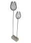 Preview: 2x Gartenstecker "Blüte" aus Metall, schwarz, mit Windlicht, Teelichthalter, Dekostecker, Gartendeko für Draußen