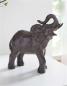 Preview: Dekofigur "Elefant" aus Polyresin, braun, 24 cm hoch, Tierfigur, Skulptur, Afrika Deko
