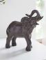 Preview: Dekofigur "Elefant" aus Polyresin, braun, 24 cm hoch, Tierfigur, Skulptur, Afrika Deko