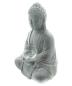 Preview: Dekofigur Buddha "Erleuchtung" aus Zement in Stein Optik mit Windlichtglas, 33 cm hoch, Gartendeko für Draußen