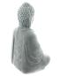 Preview: Dekofigur Buddha "Erleuchtung" aus Zement in Stein Optik mit Windlichtglas, 33 cm hoch, Gartendeko für Draußen