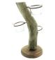 Preview: Teelichthalter "Baum" aus Holz, 3 Teelichtgläser, 28 cm hoch, Unikat, Kerzenhalter