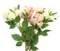 Preview: 4x Kunstblume "Rose" in creme & rosa, 38 cm hoch, Dekozweige, Kunstpflanze, Dekoblume