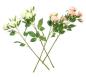 Preview: 4x Kunstblume "Rose" in creme & rosa, 38 cm hoch, Dekozweige, Kunstpflanze, Dekoblume