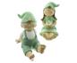 Preview: 2x Dekofigur "Frühling" Junge und Mädchen aus Polyresin, Gartenfigur wetterfest, Gartendeko für Draußen