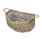 Preview: XXL Pflanzkorb "Koobo Grey" aus Rattan, 58 x 43 cm, Blumentopf, Pflanzkübel, Pflanztopf, Blumenkorb