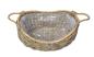 Preview: XXL Pflanzkorb "Koobo Grey" aus Rattan, 58 x 43 cm, Blumentopf, Pflanzkübel, Pflanztopf, Blumenkorb