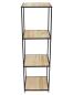 Preview: Regal "Modern Living" aus Holz & Metall, matt schwarz, 116 cm hoch, 4 Böden, Wohnzimmerregal, Bücherregal