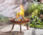 Preview: Feuerschale aus Cortenstahl, Ø 50 cm, Metall mit Rost Finish, Garten Feuerstelle, Lagerfeuer