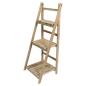 Preview: Regal "Recycling-Chic" aus Holz, klappbar, rustikal, 3 Böden, Standregal, Badregal, Blumenregal