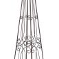 Preview: Rankturm "Romance" aus Metall, dunkelbraun in Antik Optik, 115 cm hoch, Rankhilfe, Rankgerüst, Rankgitter