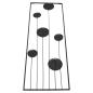 Preview: 3D Wandbild "Black Flowers" aus Metall, schwarz, 30x85 cm, Wanddeko, Wandschmuck, Metallbild