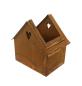 Preview: 2x Pflanzer "Haus" aus Metall mit Rost Finish, Outdoor Blumentopf, Pflanztopf, Pflanzgefäß, Gartendeko für Außen