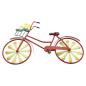 Preview: Gartenstecker "Fahrrad" aus Metall, bunt, fluoreszierend, 42 x 117 cm hoch, Dekostecker groß, Gartendeko für Außen