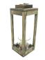 Preview: Laterne "Shabby-Chic" aus recyceltem Holz, 43 cm hoch, mit Windlicht Glas, Holzlaterne, Outdoor Gartenlaterne, Hängelaterne