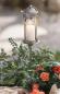 Preview: Stablaterne "Fleur" aus Metall, silber, im Antik Look, Outdoor Garten Laterne, Gartenstecker, Kerzenhalter