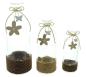 Preview: 3x Vase "Blume & Schmetterling" aus Glas in Flaschenform, Blumenvase, Dekovase, Glasvase, Vasenset, Tischvase