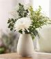 Preview: Dekovase "Ecru" aus Porzellan, beige matt, Blumenvase mit Rillenstruktur, Tischvase, dekorative Vase für Wohnzimmer, Küche, Büro