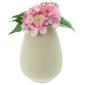 Preview: Dekovase "Ecru" aus Porzellan, beige matt, Blumenvase mit Rillenstruktur, Tischvase, dekorative Vase für Wohnzimmer, Küche, Büro